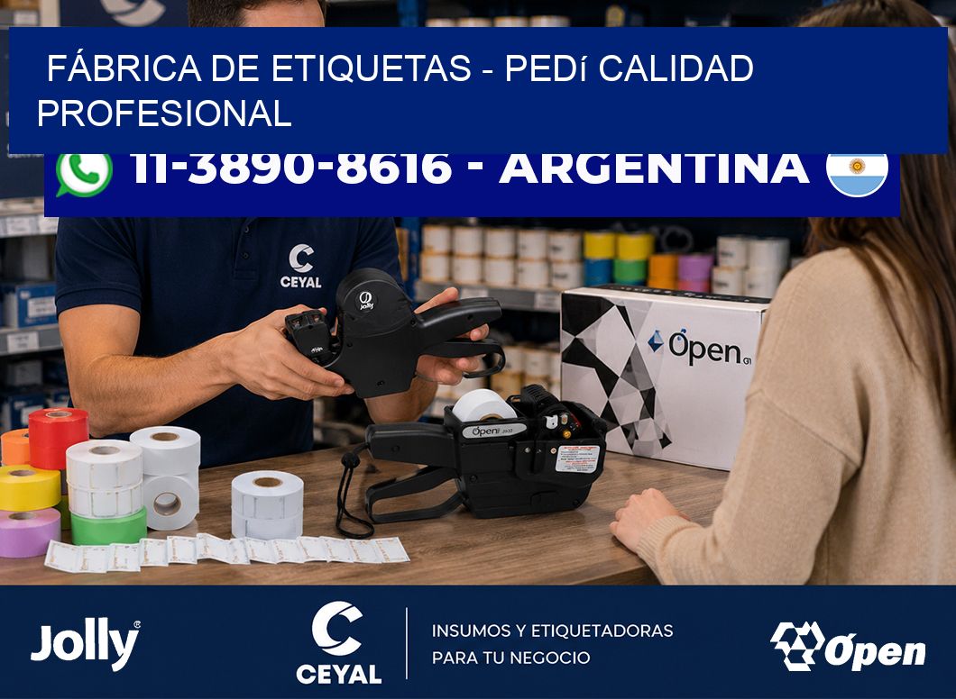 FÁBRICA DE ETIQUETAS - Pedí calidad profesional