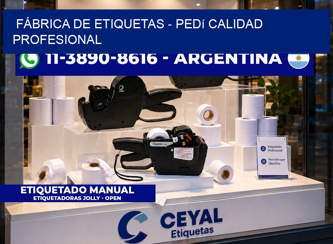 FÁBRICA DE ETIQUETAS - Pedí calidad profesional