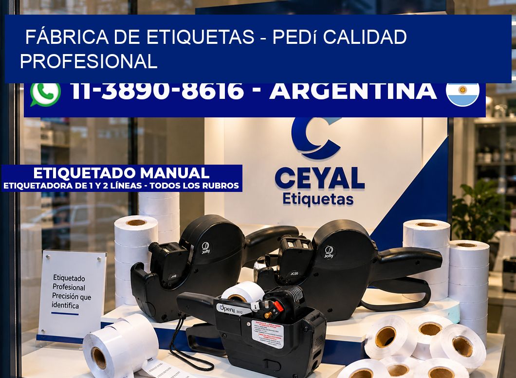 FÁBRICA DE ETIQUETAS – Pedí calidad profesional