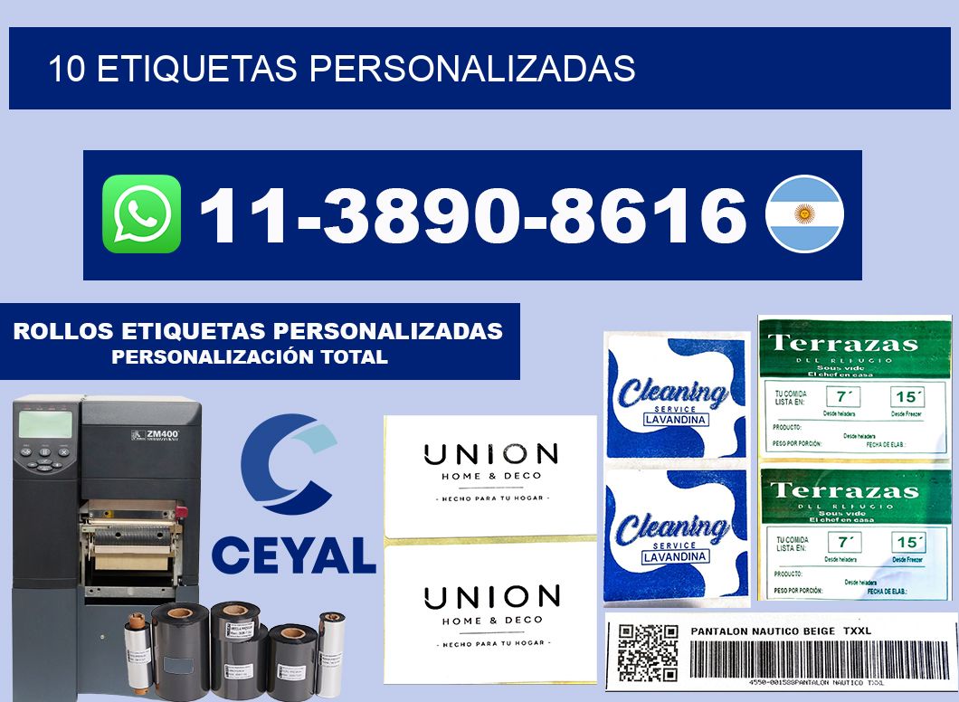 10 ETIQUETAS PERSONALIZADAS
