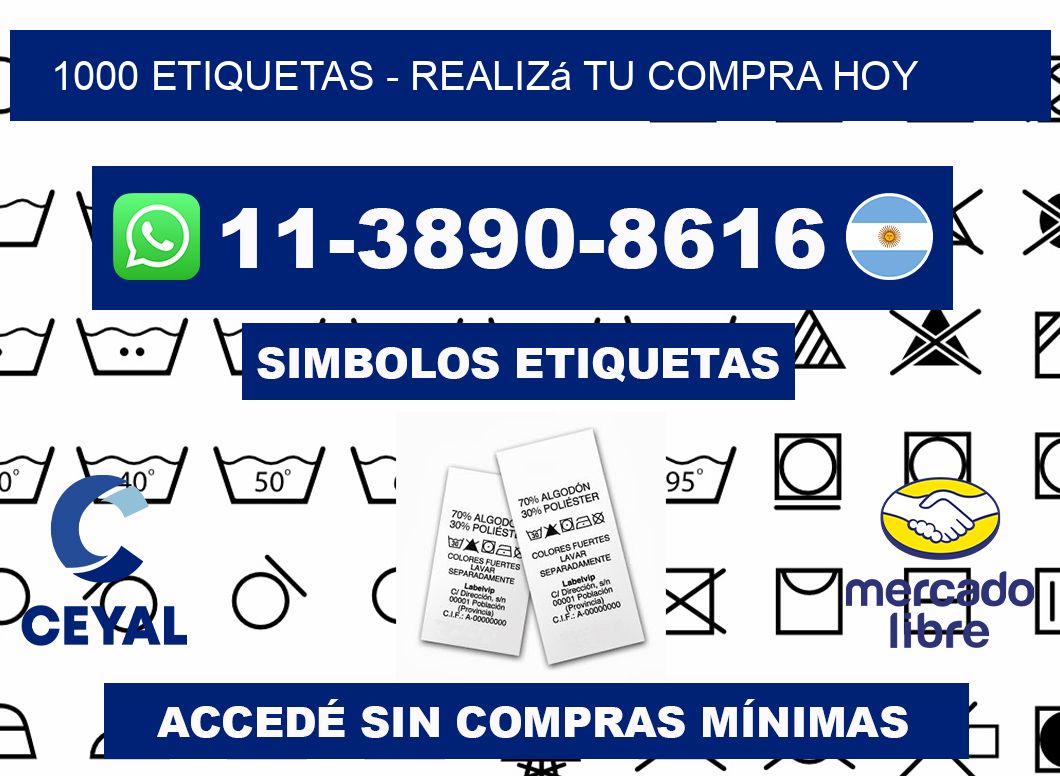 1000 ETIQUETAS - Realizá tu compra hoy