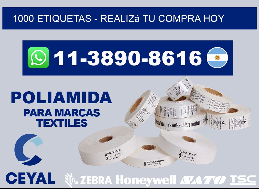 1000 ETIQUETAS - Realizá tu compra hoy
