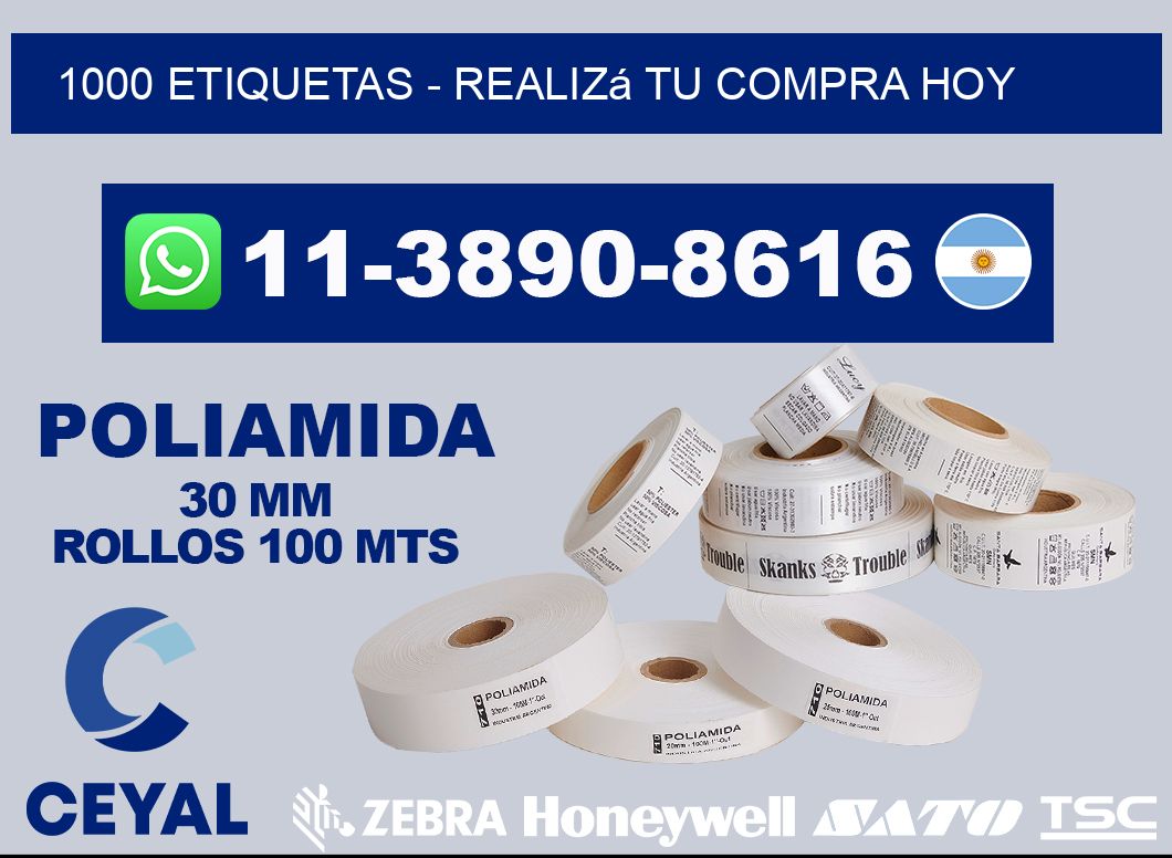 1000 ETIQUETAS - Realizá tu compra hoy