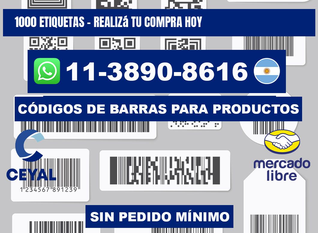 1000 ETIQUETAS - Realizá tu compra hoy