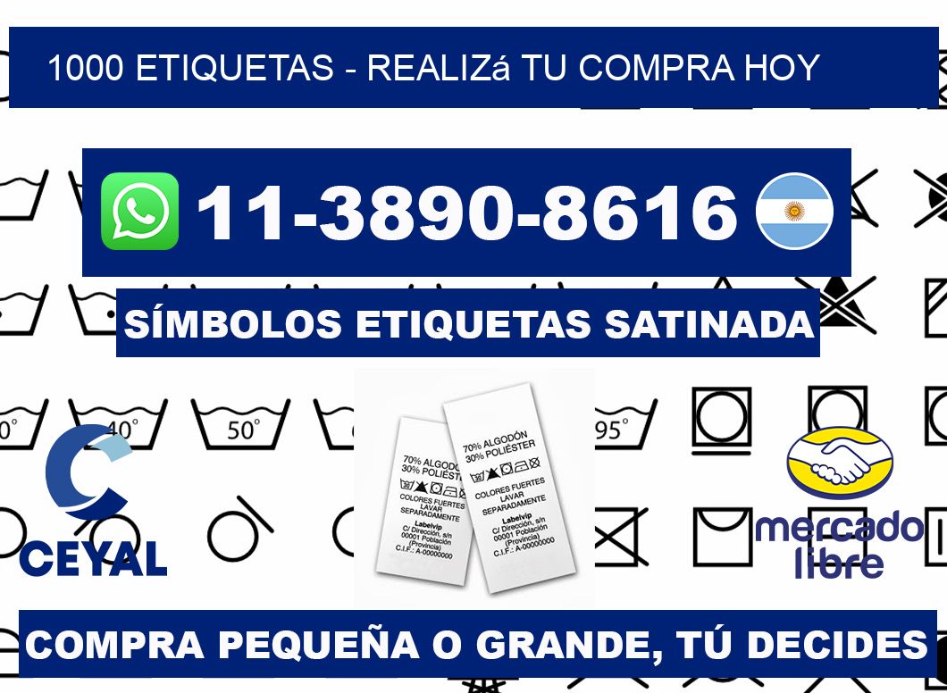 1000 ETIQUETAS - Realizá tu compra hoy