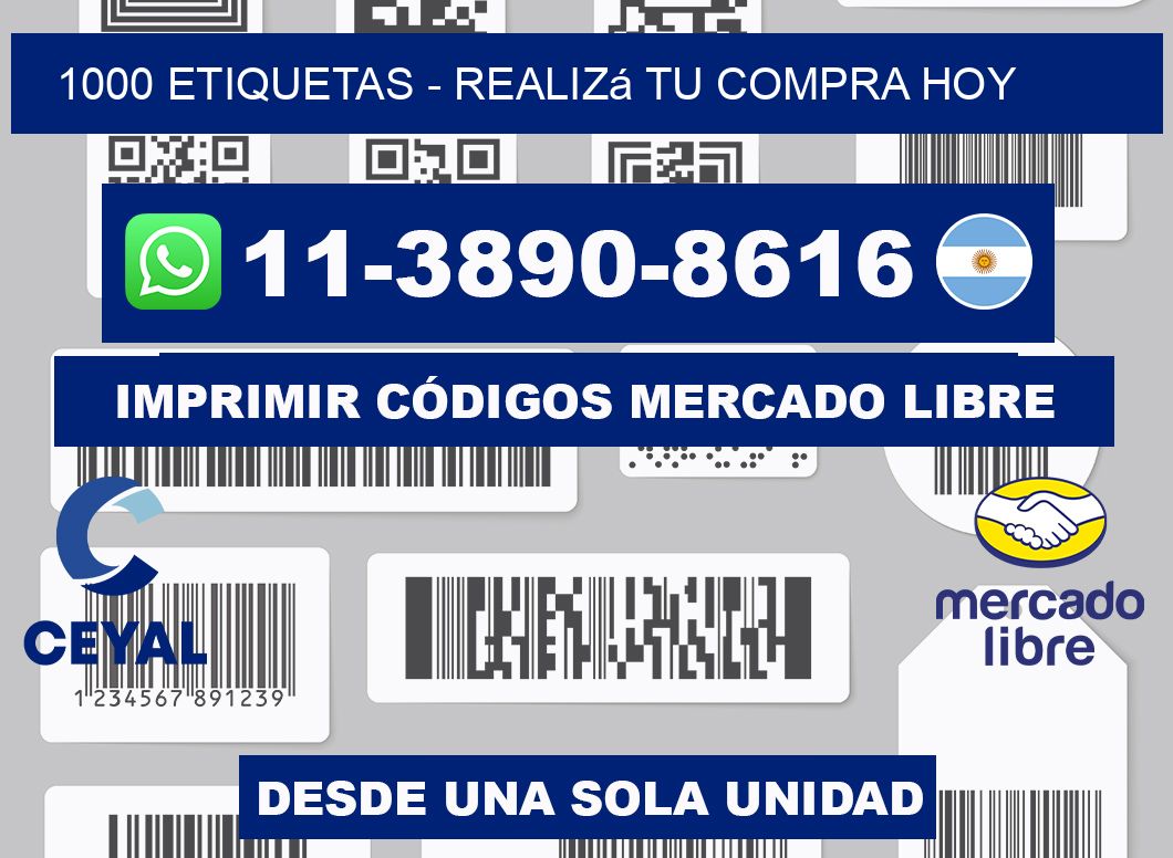 1000 ETIQUETAS - Realizá tu compra hoy