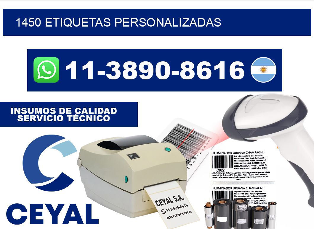 1450 ETIQUETAS PERSONALIZADAS