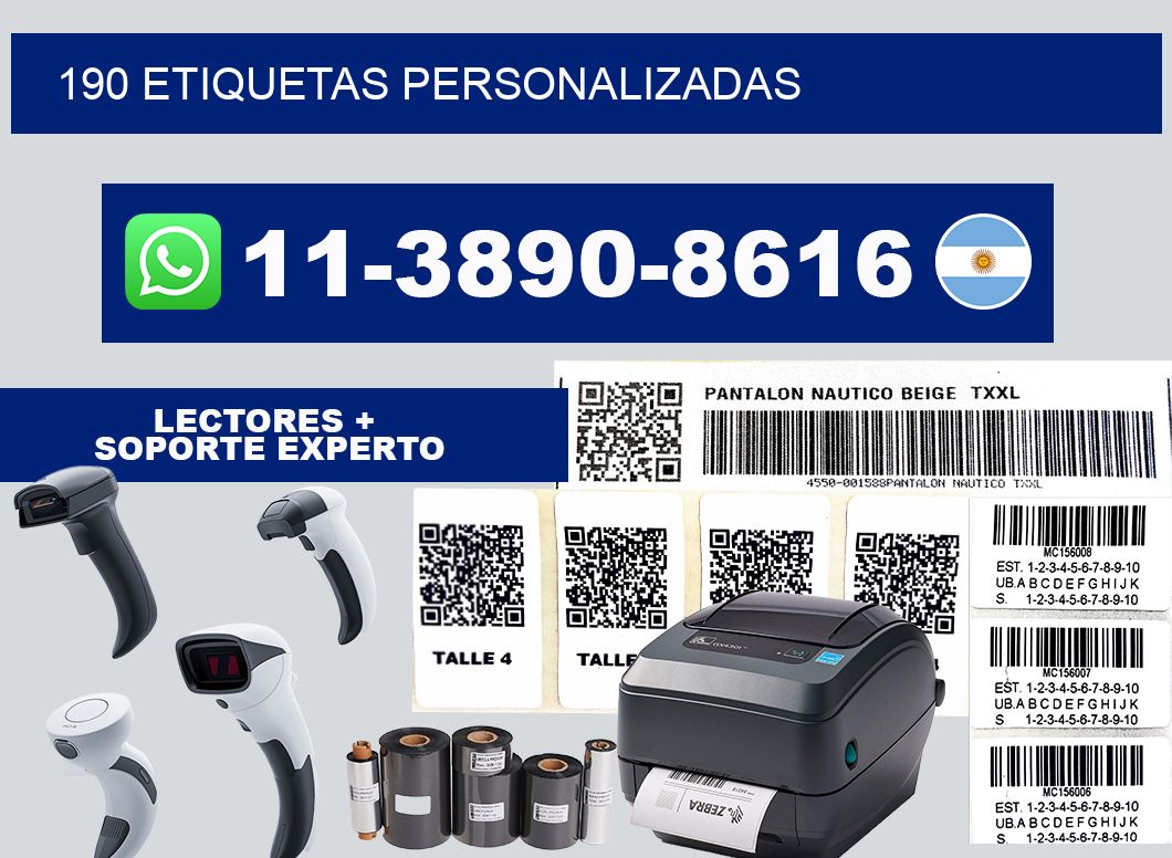 190 ETIQUETAS PERSONALIZADAS