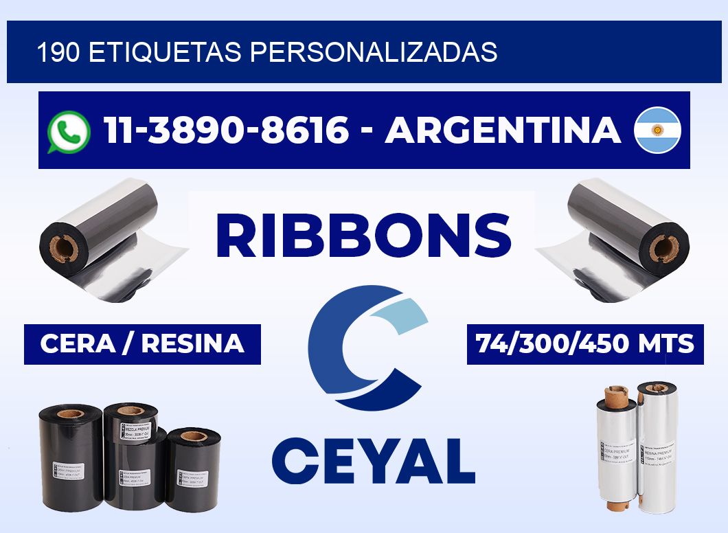 190 ETIQUETAS PERSONALIZADAS