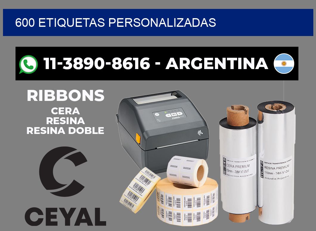 600 ETIQUETAS PERSONALIZADAS