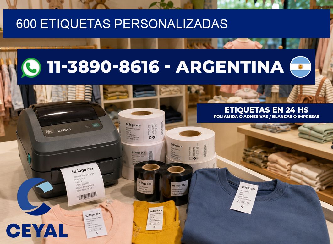 600 ETIQUETAS PERSONALIZADAS
