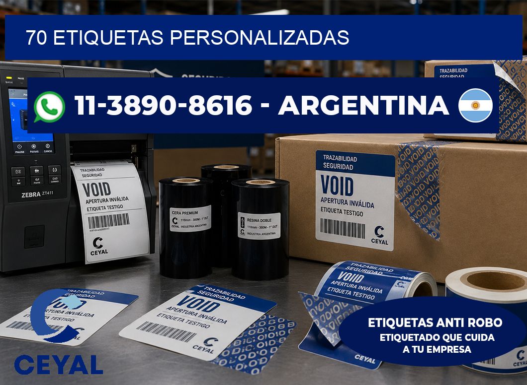 70 ETIQUETAS PERSONALIZADAS