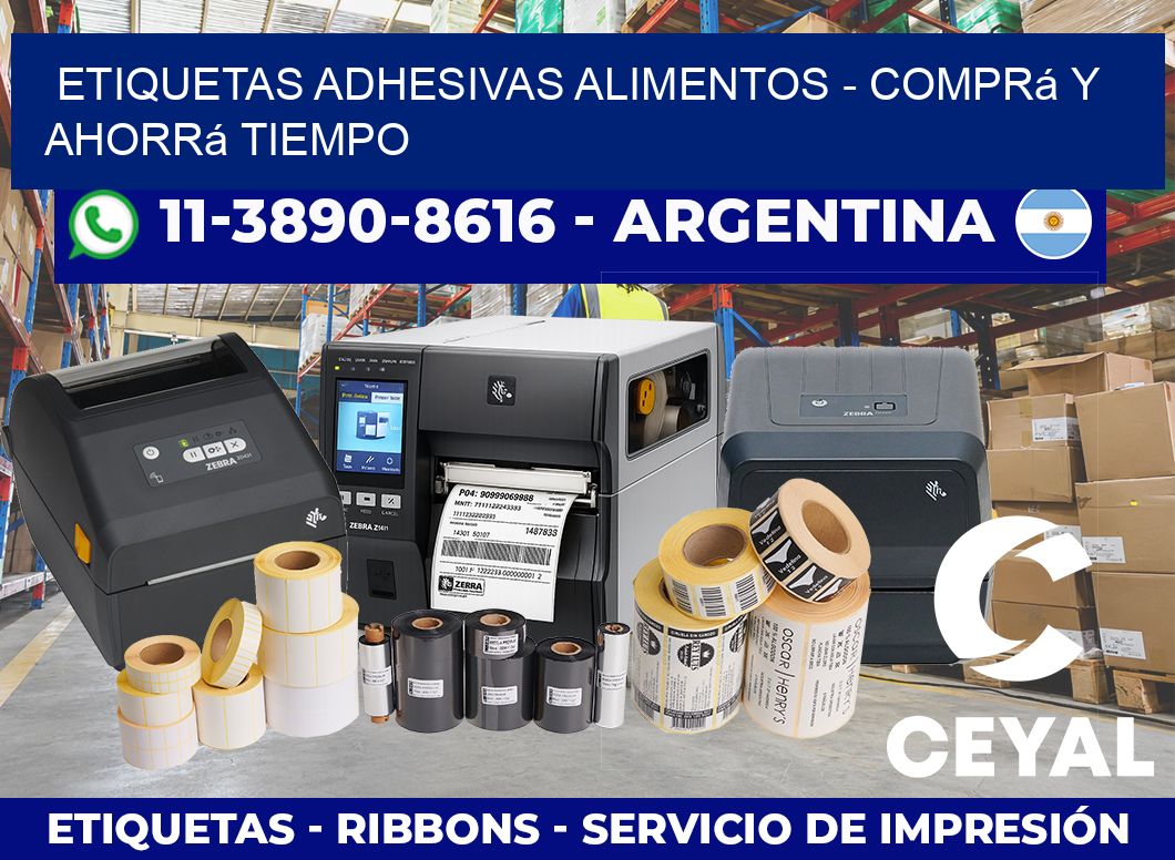 ETIQUETAS ADHESIVAS ALIMENTOS – Comprá y ahorrá tiempo
