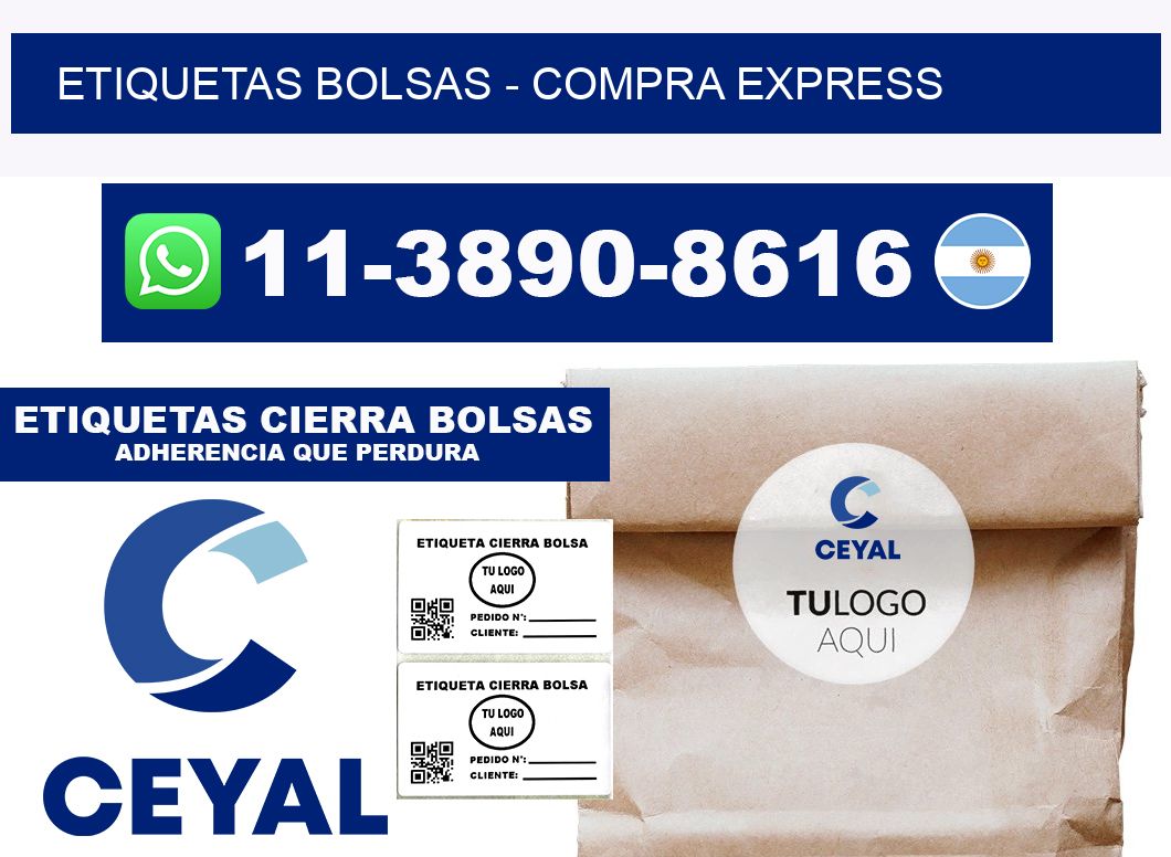 ETIQUETAS BOLSAS - Compra express
