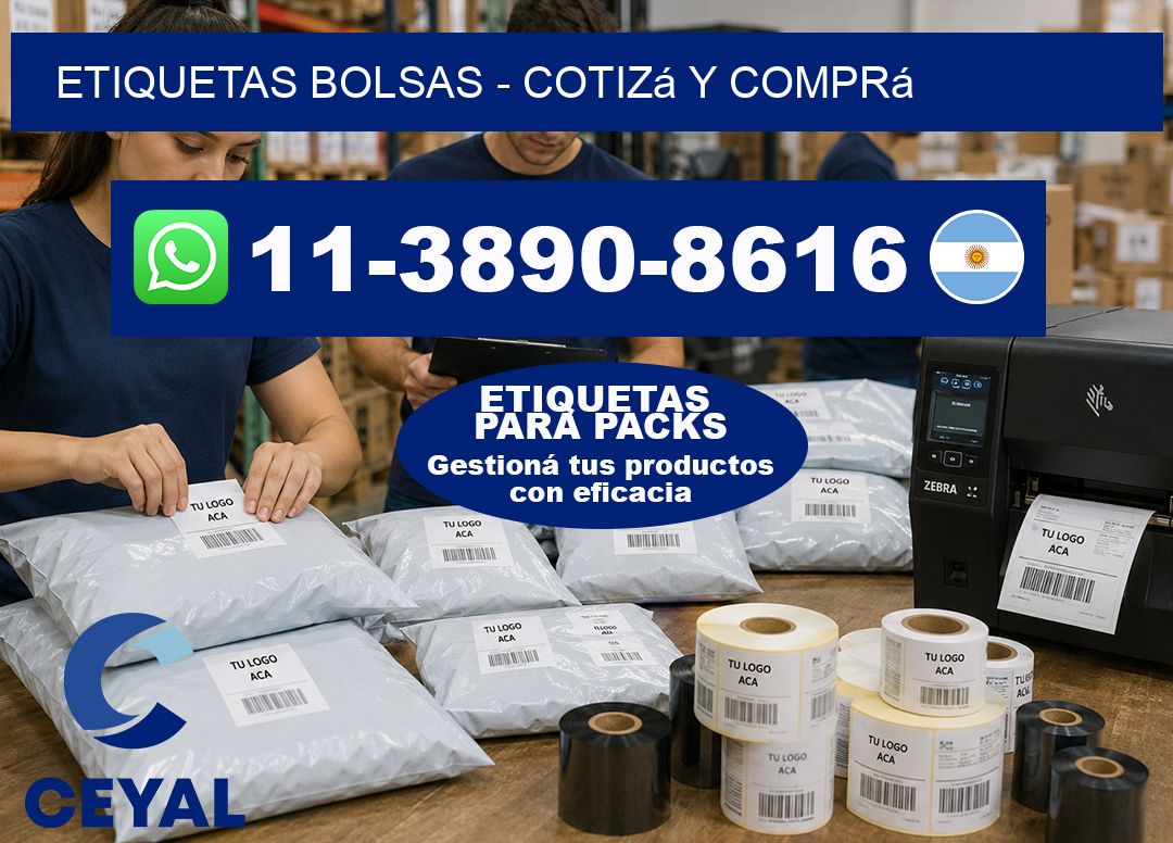 ETIQUETAS BOLSAS - Cotizá y comprá