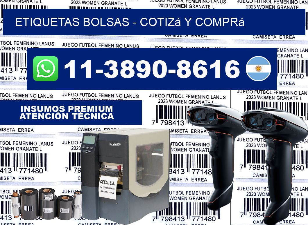 ETIQUETAS BOLSAS - Cotizá y comprá