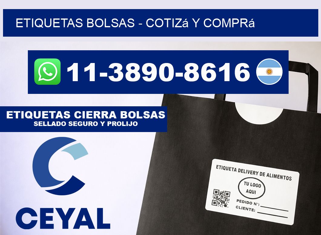 ETIQUETAS BOLSAS - Cotizá y comprá