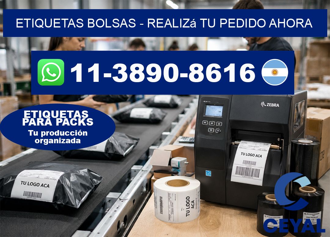 ETIQUETAS BOLSAS - Realizá tu pedido ahora