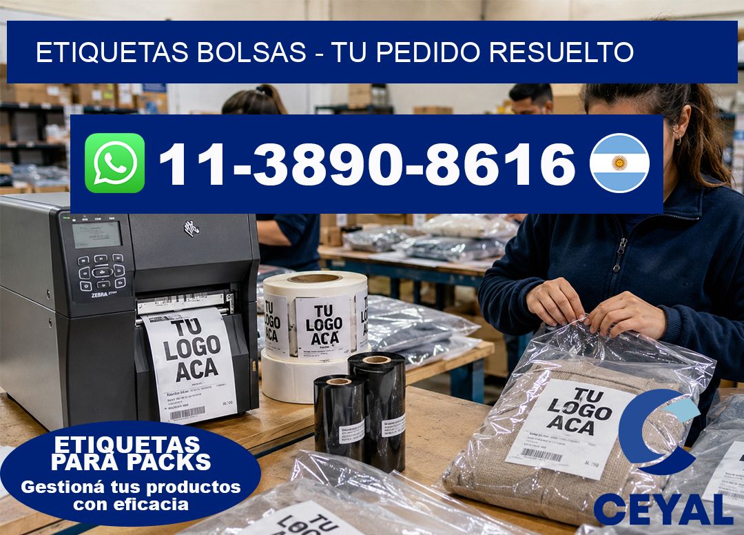 ETIQUETAS BOLSAS - Tu pedido resuelto