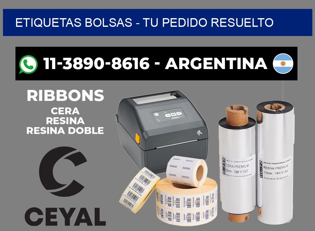 ETIQUETAS BOLSAS - Tu pedido resuelto