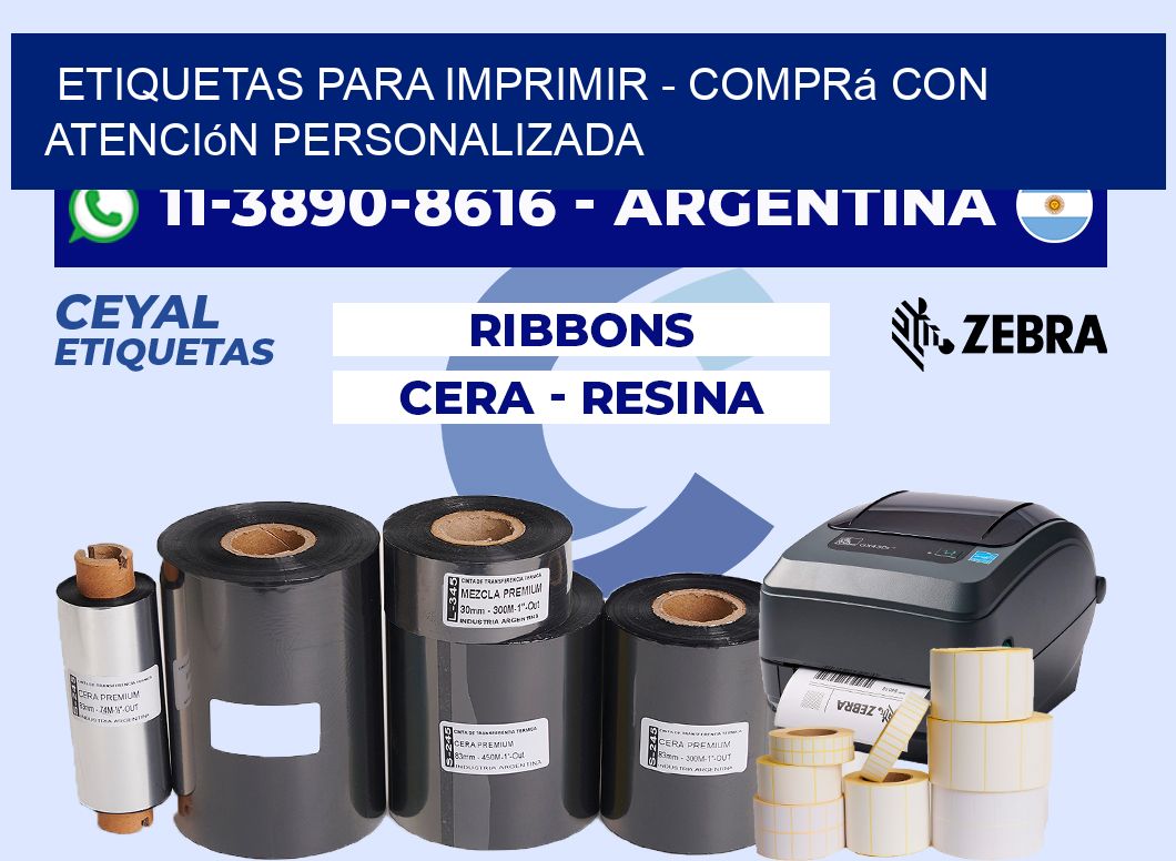 ETIQUETAS PARA IMPRIMIR - Comprá con atención personalizada