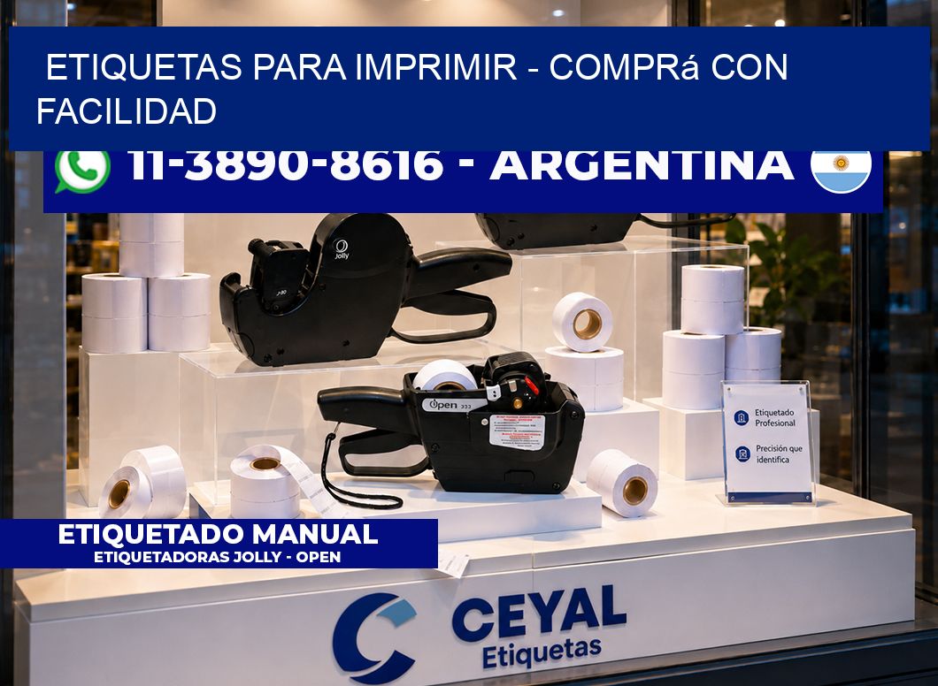 ETIQUETAS PARA IMPRIMIR – Comprá con facilidad