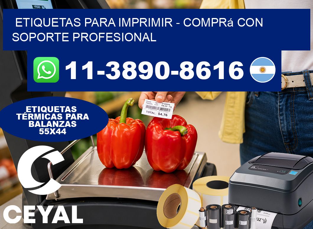ETIQUETAS PARA IMPRIMIR – Comprá con soporte profesional
