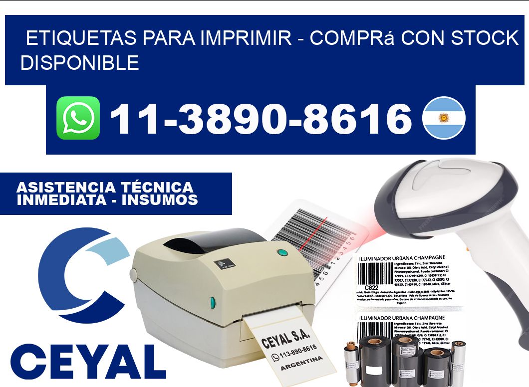 ETIQUETAS PARA IMPRIMIR - Comprá con stock disponible