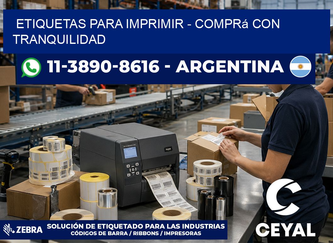 ETIQUETAS PARA IMPRIMIR – Comprá con tranquilidad