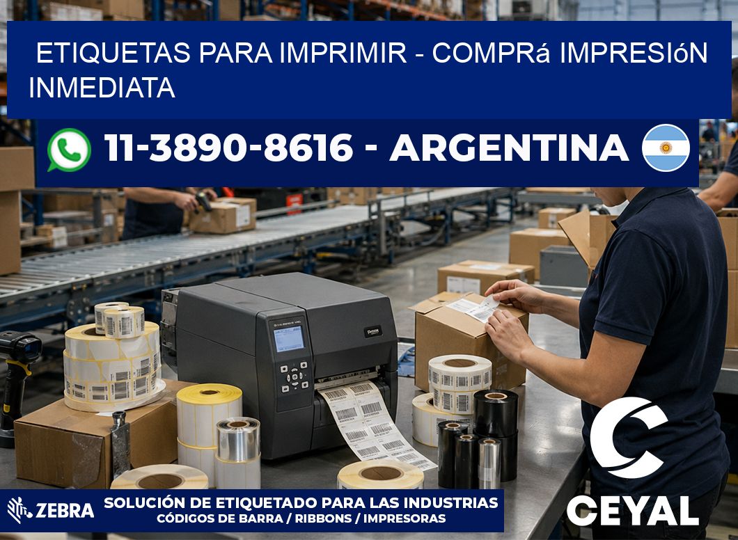 ETIQUETAS PARA IMPRIMIR – Comprá impresión inmediata
