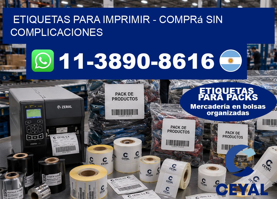 ETIQUETAS PARA IMPRIMIR - Comprá sin complicaciones
