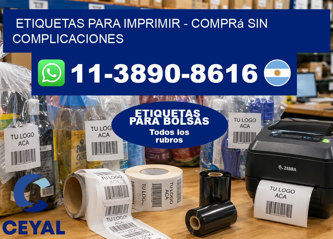 ETIQUETAS PARA IMPRIMIR – Comprá sin complicaciones