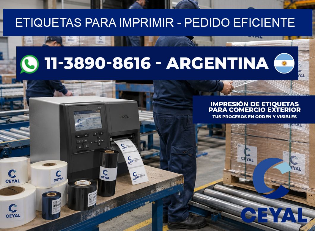 ETIQUETAS PARA IMPRIMIR – Pedido eficiente