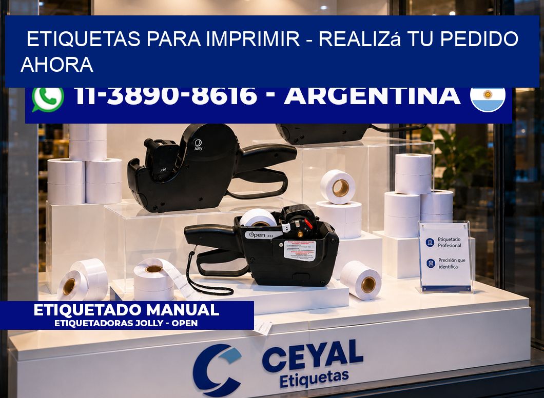 ETIQUETAS PARA IMPRIMIR - Realizá tu pedido ahora