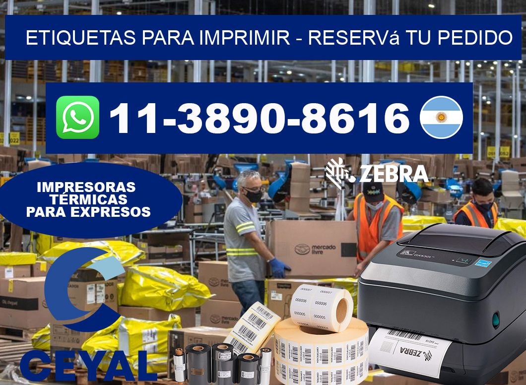 ETIQUETAS PARA IMPRIMIR - Reservá tu pedido