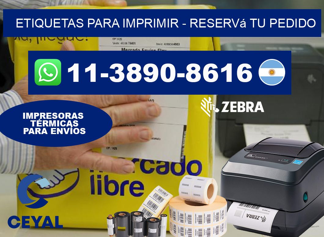 ETIQUETAS PARA IMPRIMIR - Reservá tu pedido