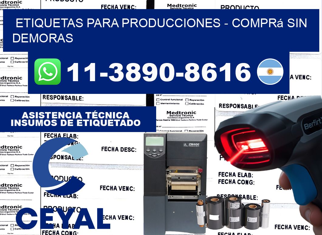 ETIQUETAS PARA PRODUCCIONES - Comprá sin demoras
