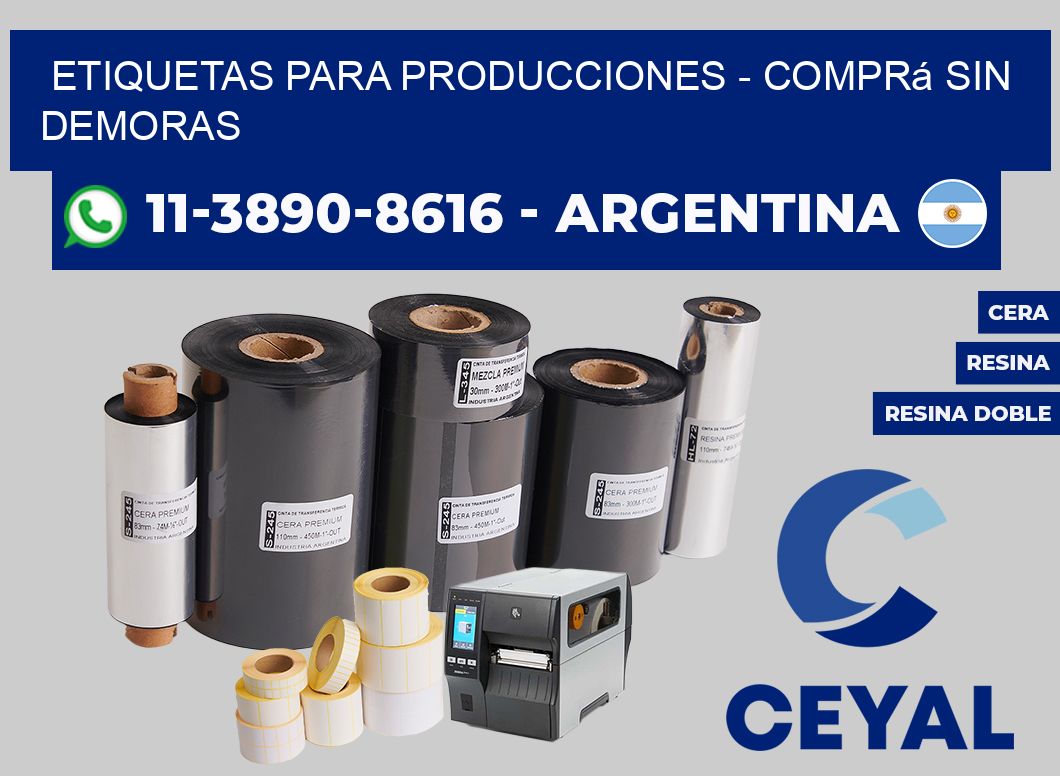 ETIQUETAS PARA PRODUCCIONES - Comprá sin demoras