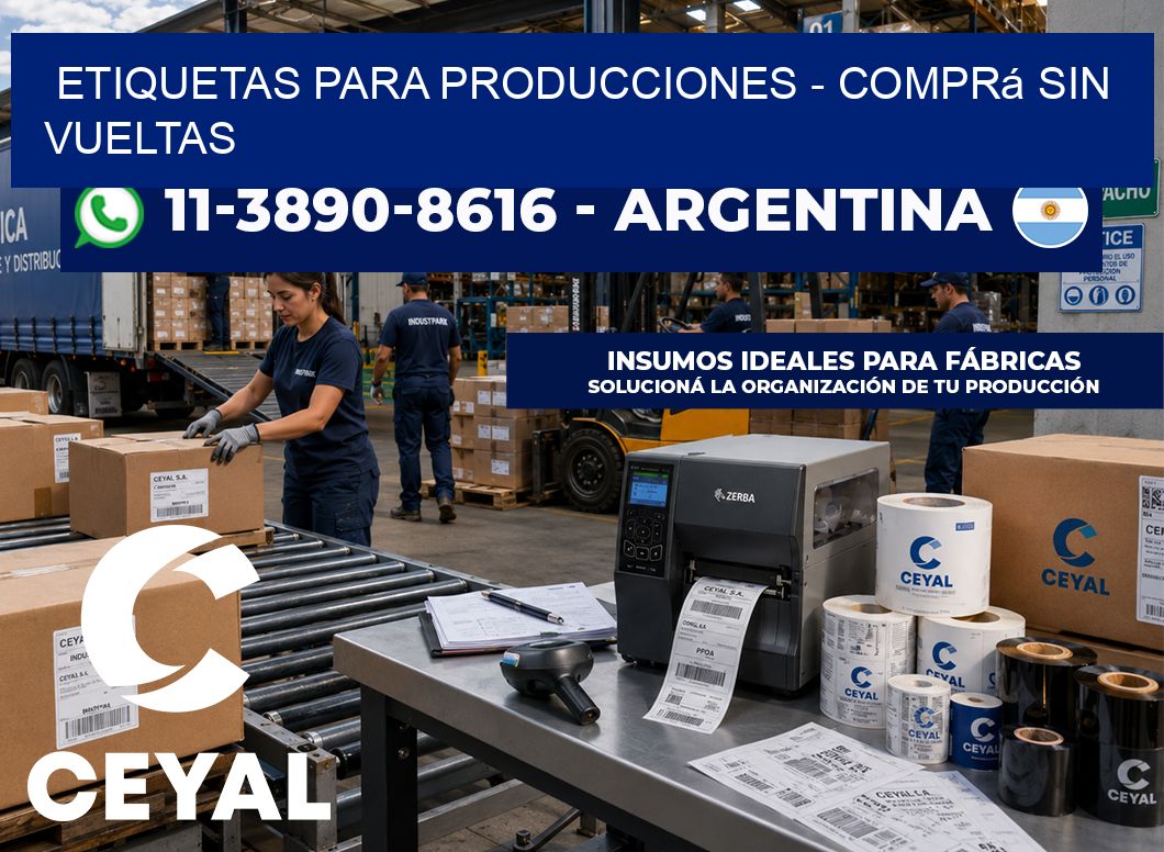 ETIQUETAS PARA PRODUCCIONES - Comprá sin vueltas