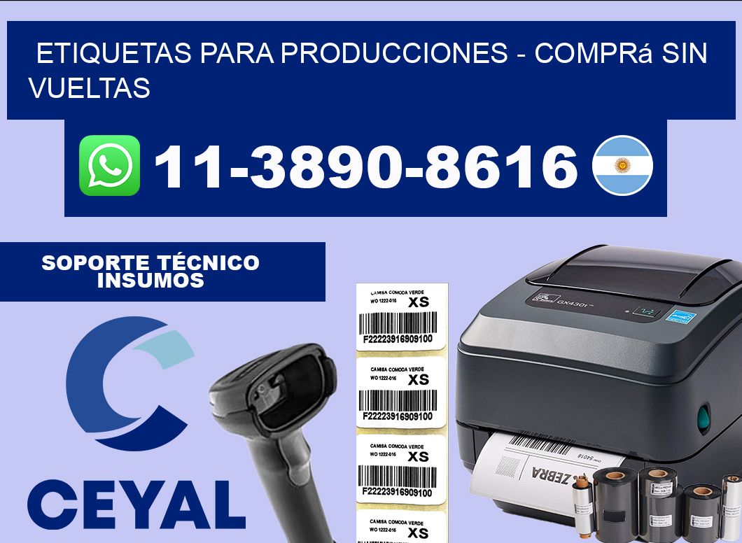 ETIQUETAS PARA PRODUCCIONES - Comprá sin vueltas