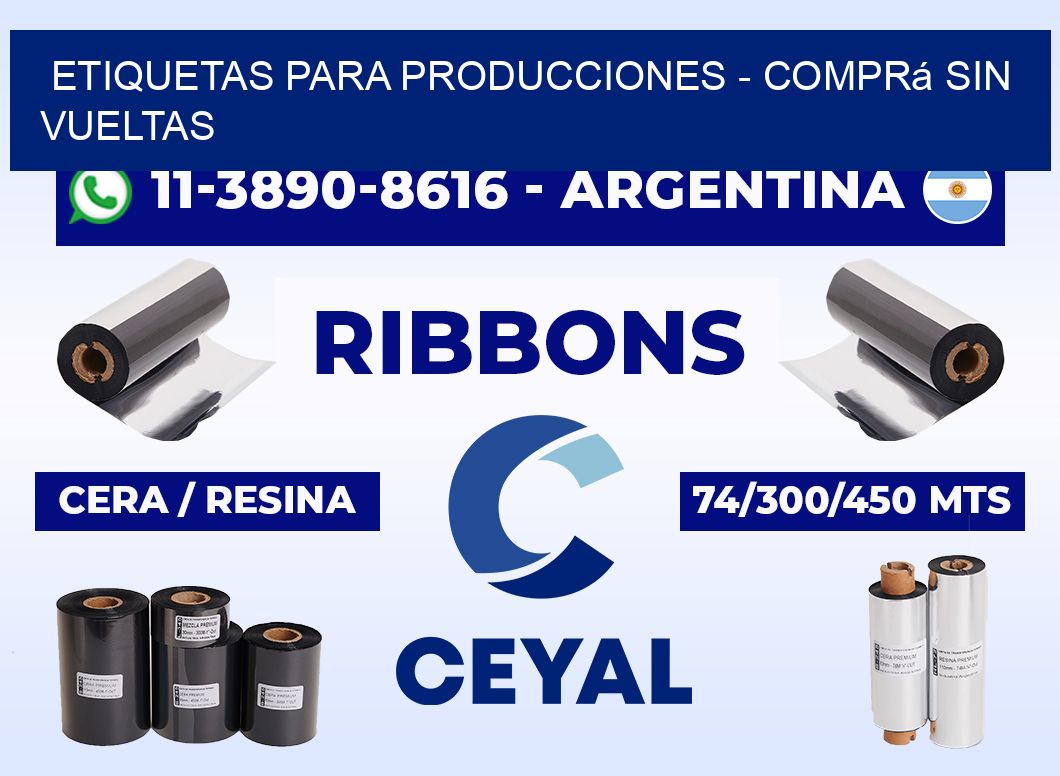 ETIQUETAS PARA PRODUCCIONES - Comprá sin vueltas