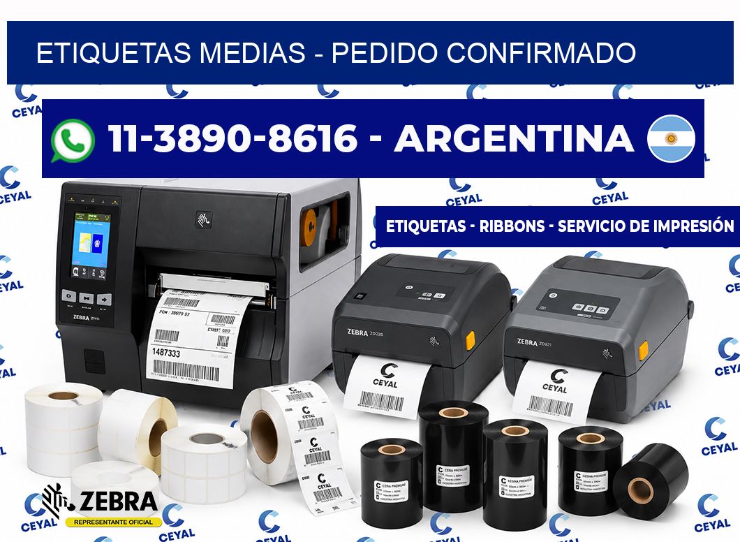 Etiquetas Medias - Pedido confirmado
