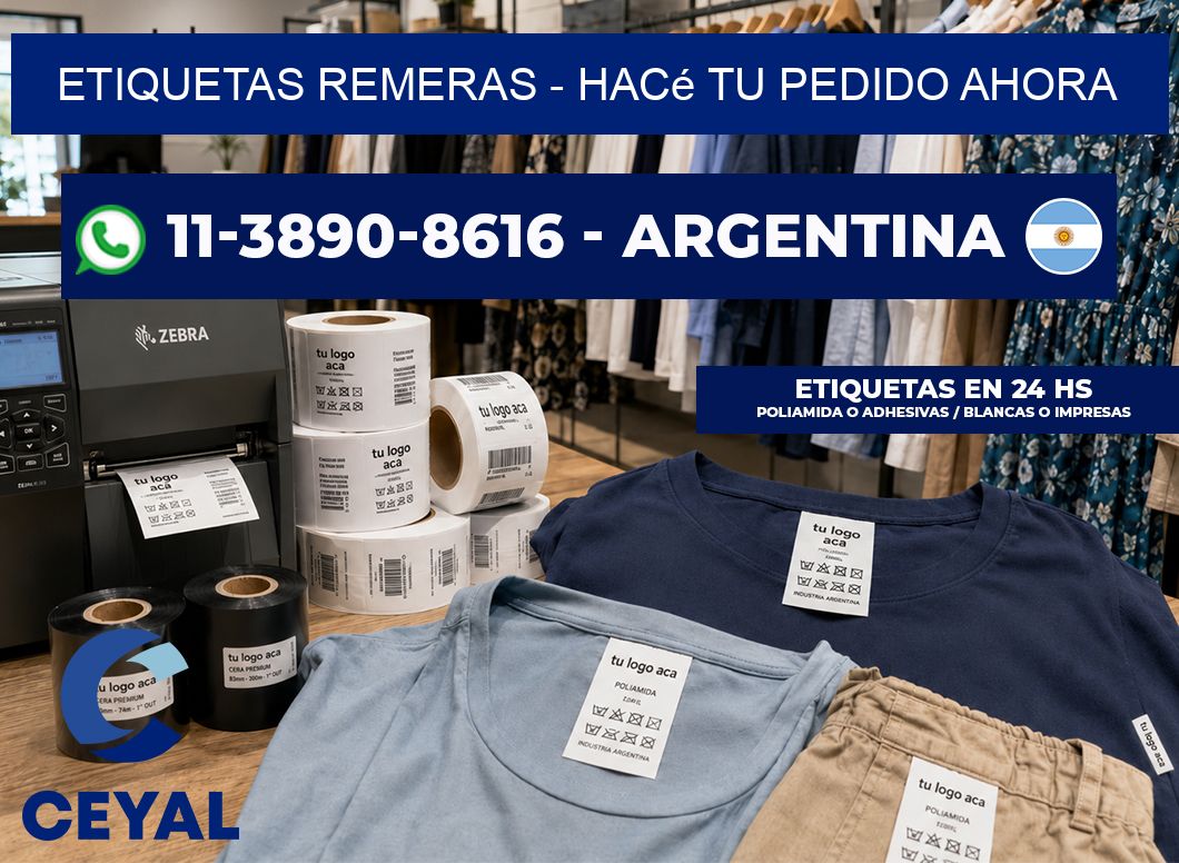 Etiquetas Remeras – Hacé tu pedido ahora