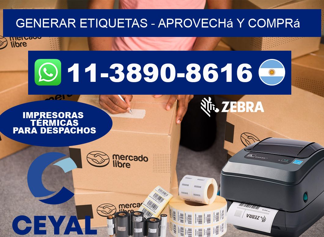 GENERAR ETIQUETAS - Aprovechá y comprá