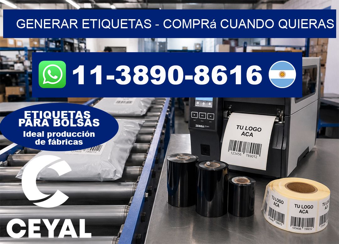 GENERAR ETIQUETAS – Comprá cuando quieras