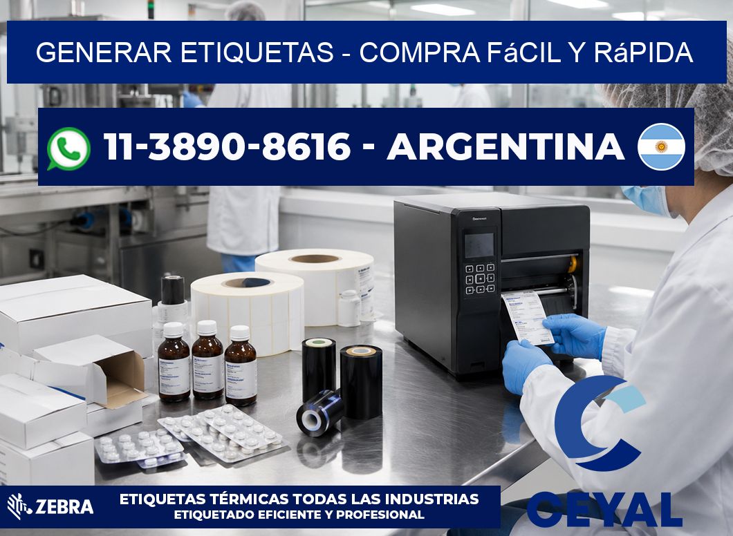 GENERAR ETIQUETAS - Compra fácil y rápida
