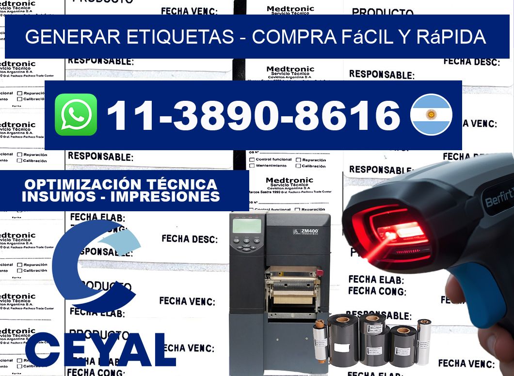 GENERAR ETIQUETAS - Compra fácil y rápida