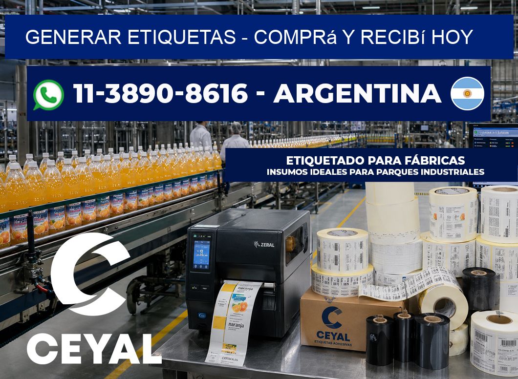 GENERAR ETIQUETAS - Comprá y recibí hoy