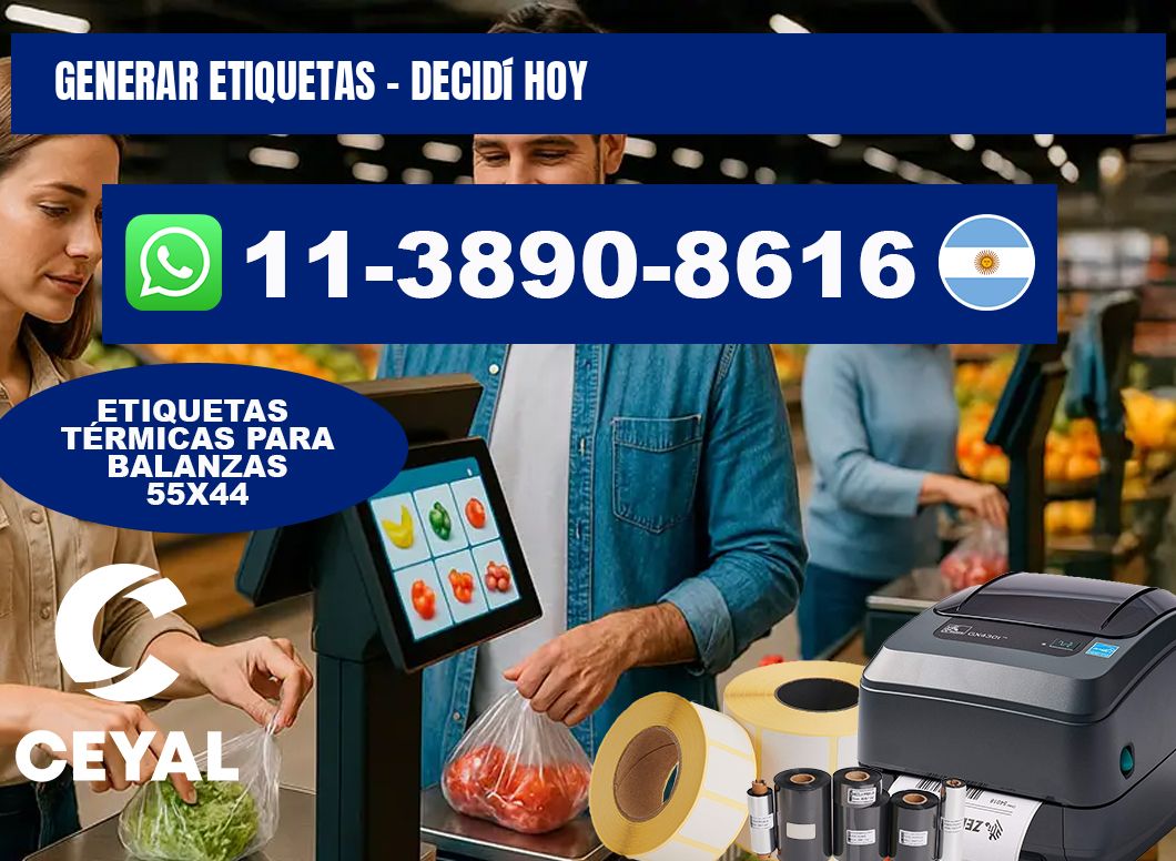 GENERAR ETIQUETAS - Decidí hoy