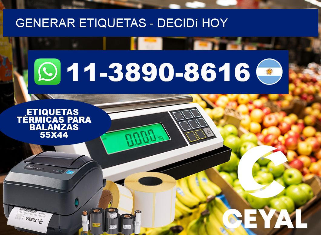 GENERAR ETIQUETAS – Decidí hoy